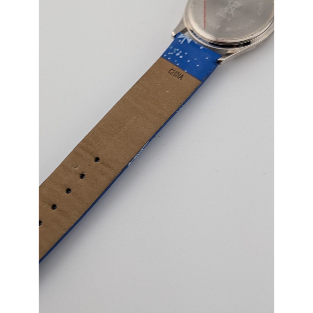 Avon 2010 Happy Holidays Snowflake Strap Watch 32mm Case Blue Band- New Battery - Picture 6 of 6